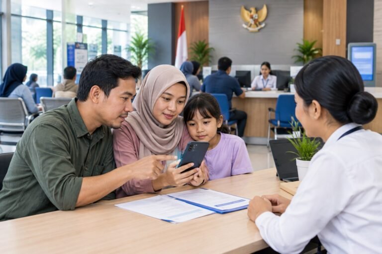 Ilustrasi informasi bantuan pemerintah dan layanan publik